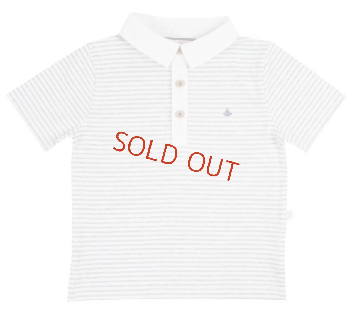 画像1: グレーストライプ・アンカーポロ_3-4歳用(身長95-100cm) (1)