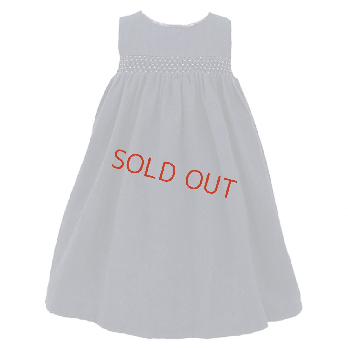 画像2: ヘリンボーン・スモッキング・ドレス_4-5歳用(身長 103-108cm) (2)