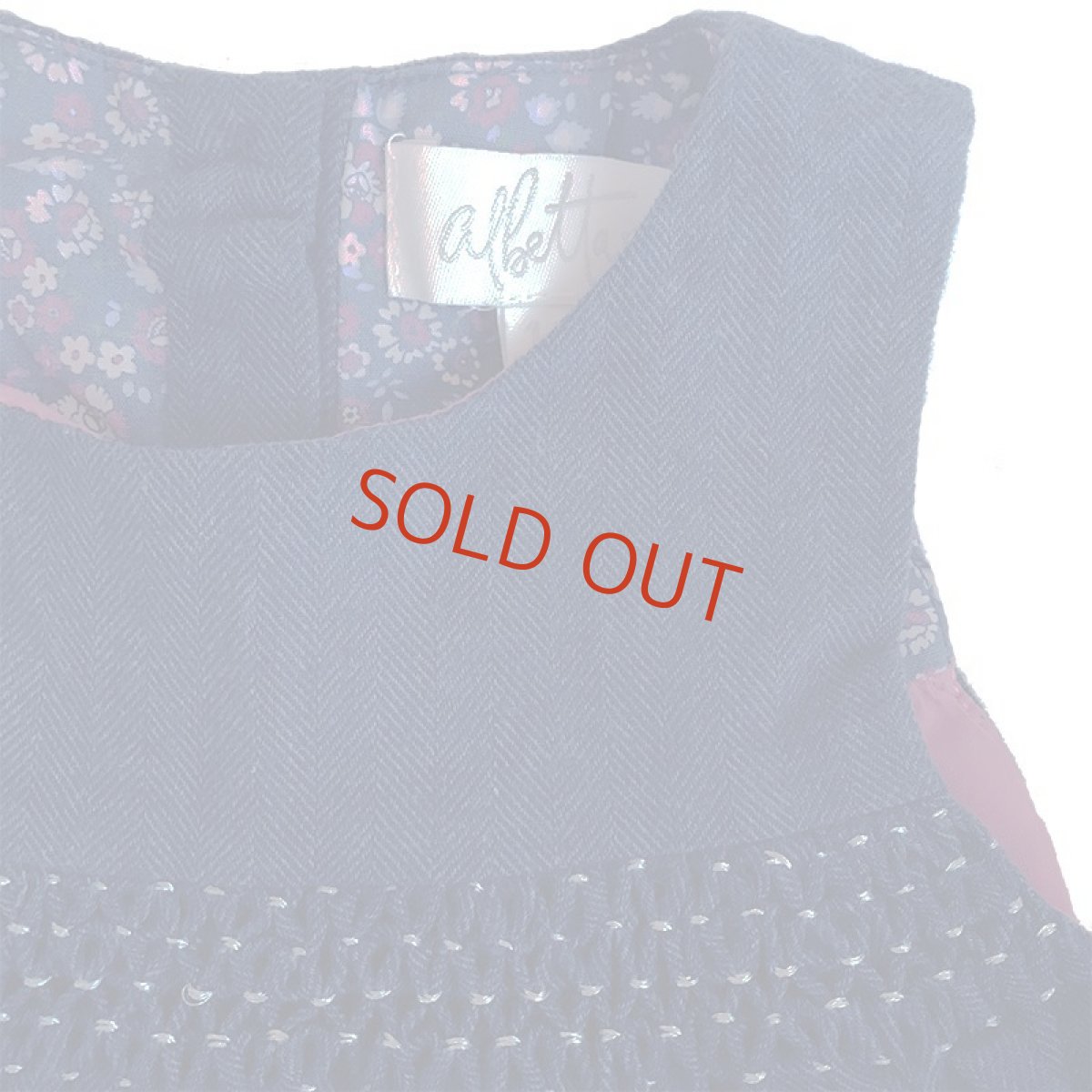 画像4: ヘリンボーン・スモッキング・ドレス_4-5歳用(身長 103-108cm) (4)