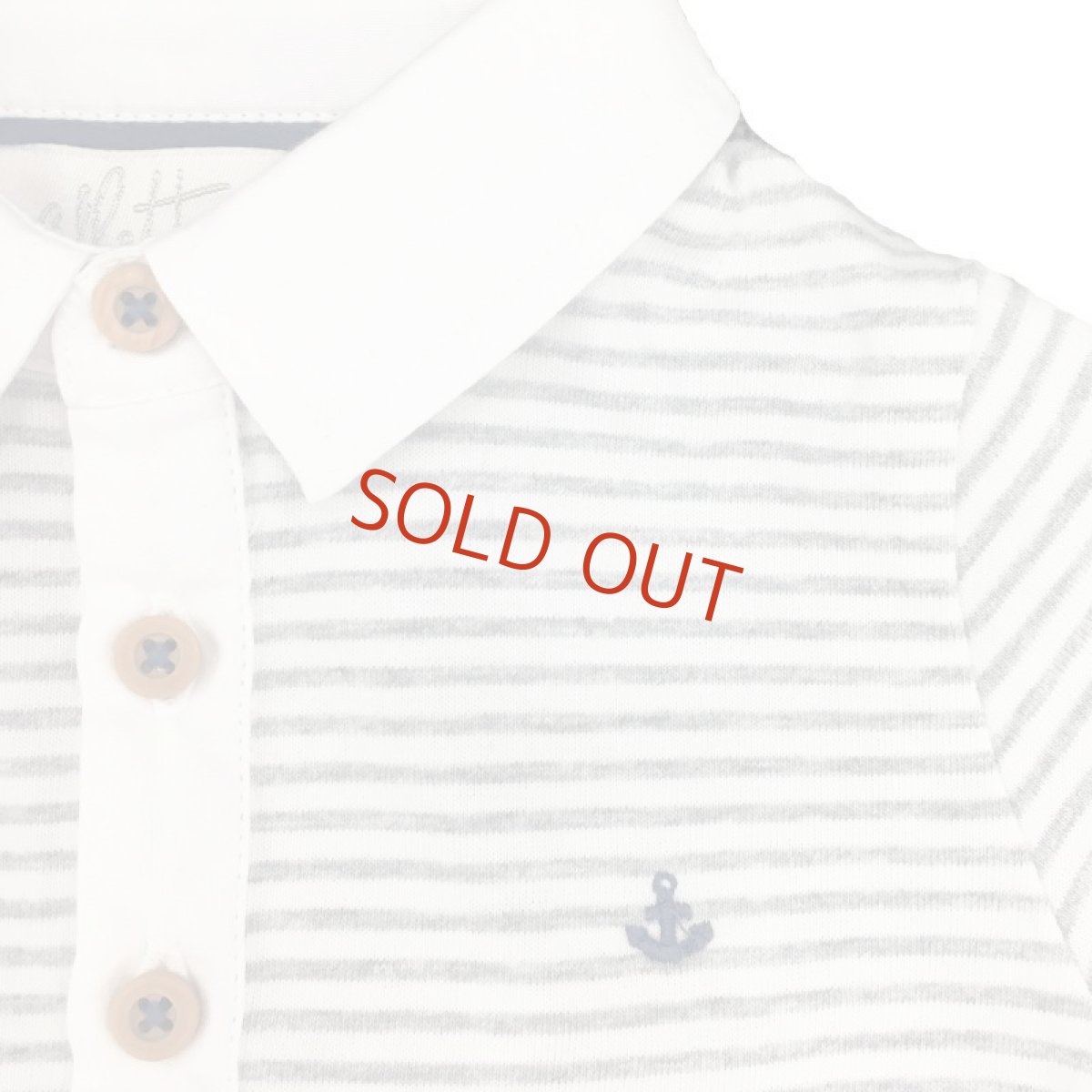 画像2: グレーストライプ・アンカーポロ_3-4歳用(身長95-100cm) (2)