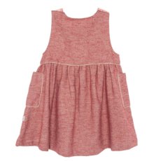 画像2: ピンク・へリンボンワンピース_6ヶ月〜6歳用 (2)