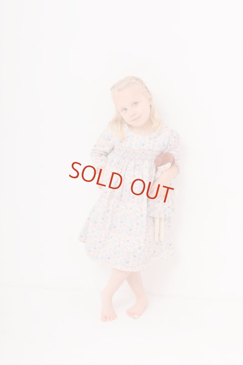 画像5: ロングスリーブ・フラワープリント・スモッキングドレス_1-2歳用(身長 85-92cm) (5)