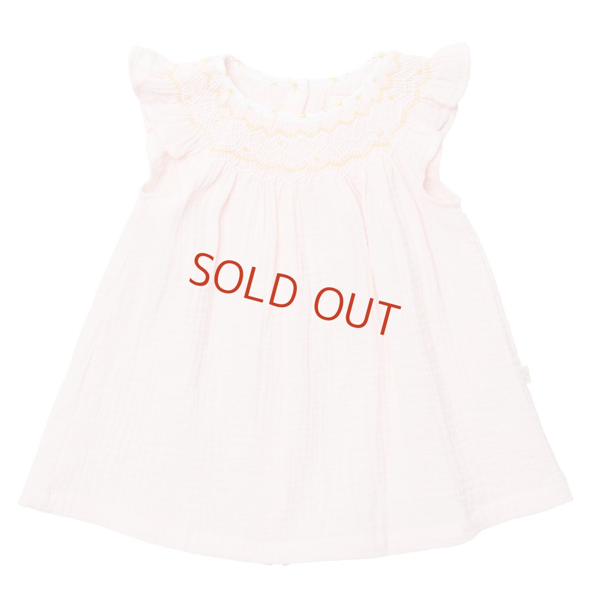 画像1: ピンクモスリンドレス_6-12ヶ月用(身長 80-85cm) (1)