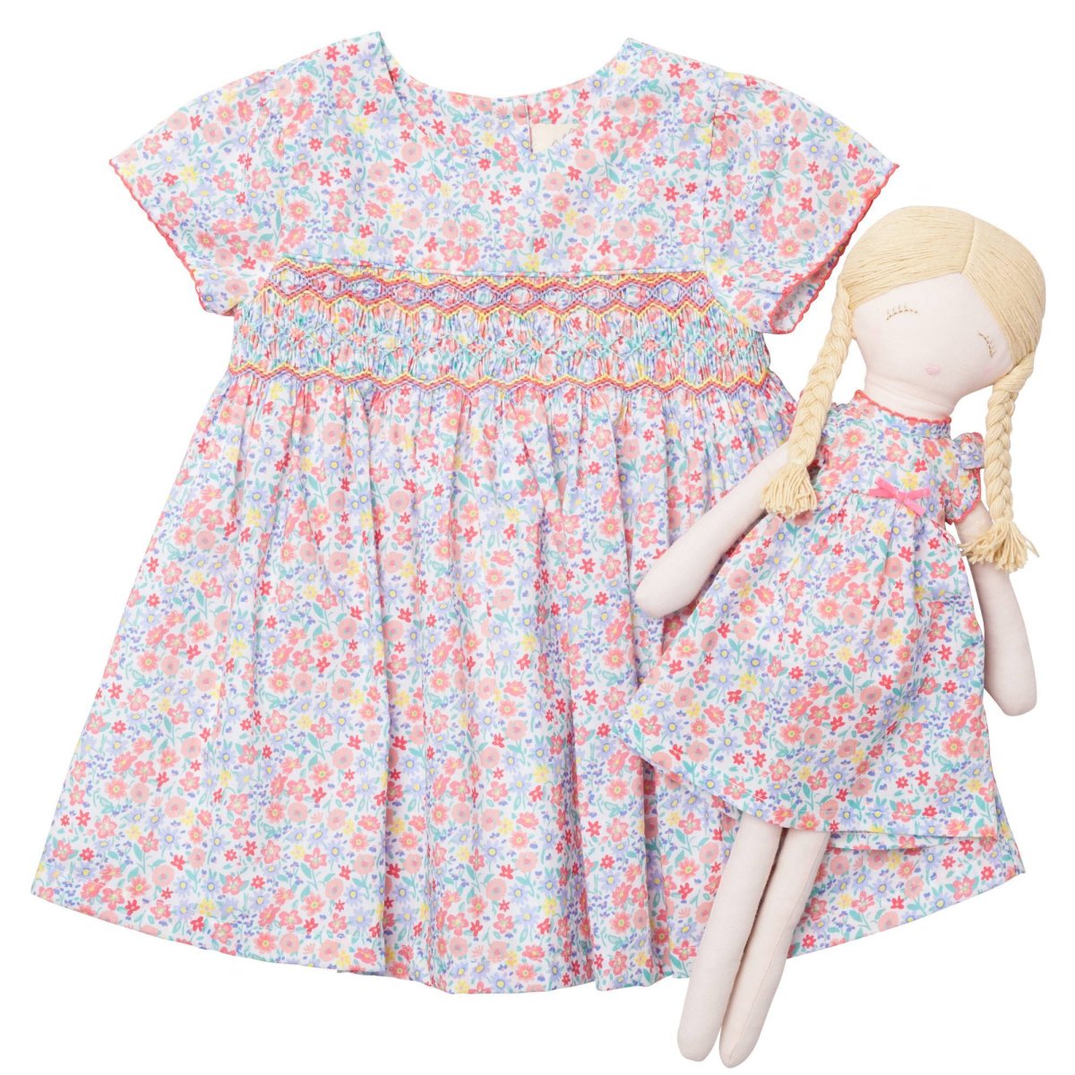 画像5: ローリープリント・ハンドスモックドレス_3-4歳用(身長 98-103cm) (5)