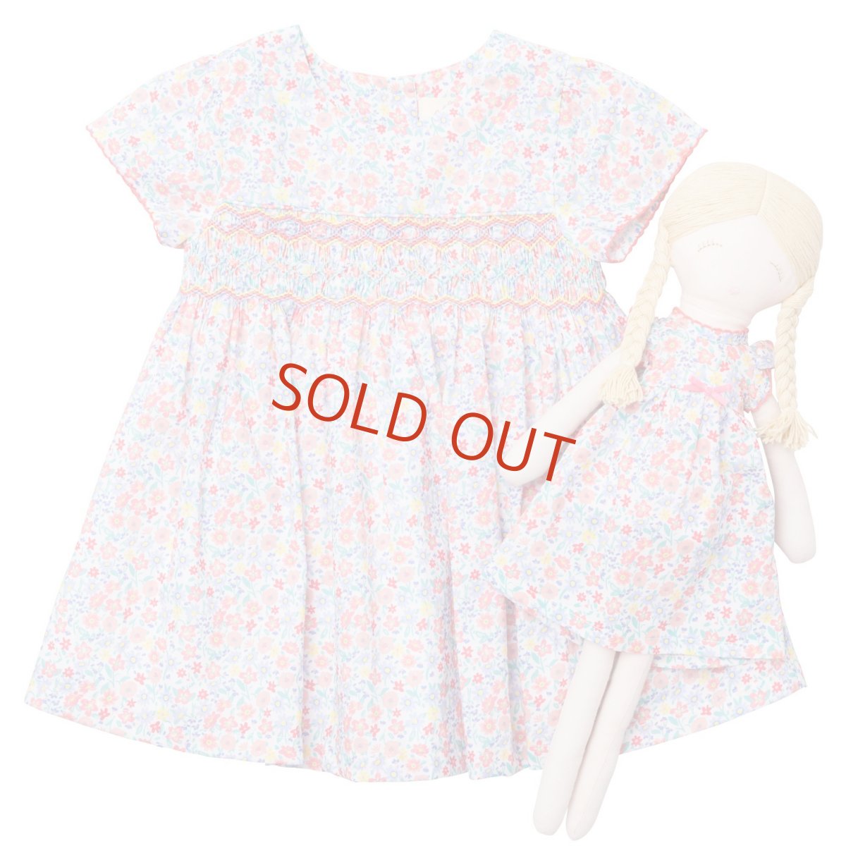 画像5: ローリープリント・ハンドスモックドレス_2-3歳用(身長 92-98cm) (5)