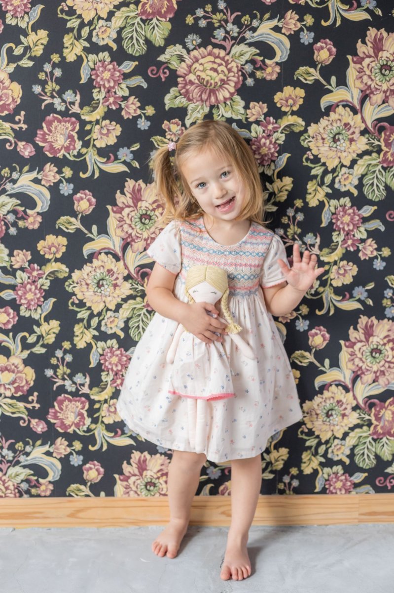 画像7: ハンドスモック・フラワープリントドレス_4-5歳用(身長 103-108cm) (7)