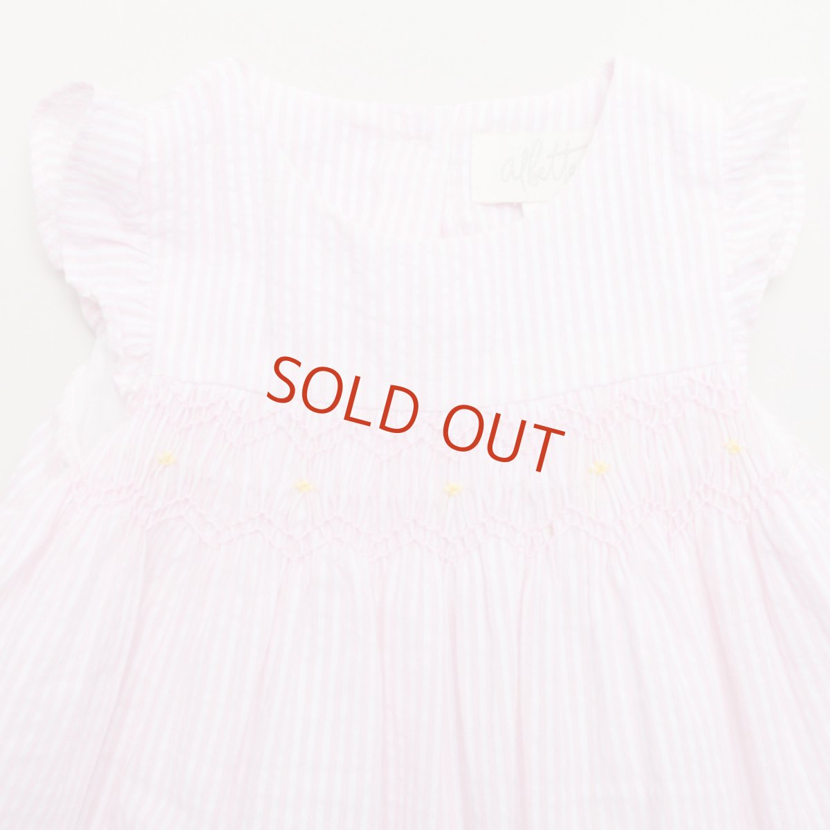 画像3: ピンクストライプスモックドレス_4-5歳用(身長 103-108cm) (3)