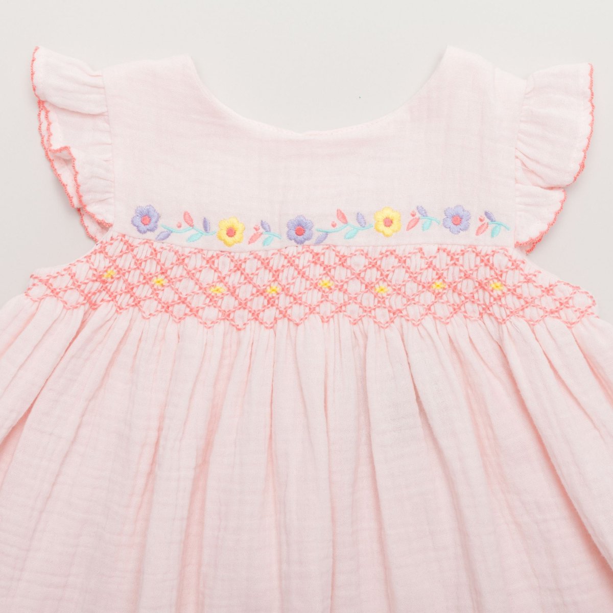 画像3: ピンクガーゼ・スモックドレス_4-5歳用(身長 103-108cm) (3)