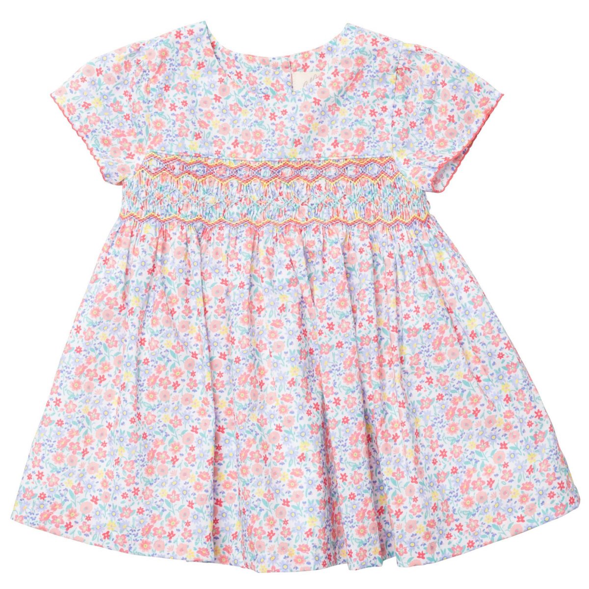 画像1: ローリープリント・ハンドスモックドレス_3〜4歳用(身長 98-103cm) (1)