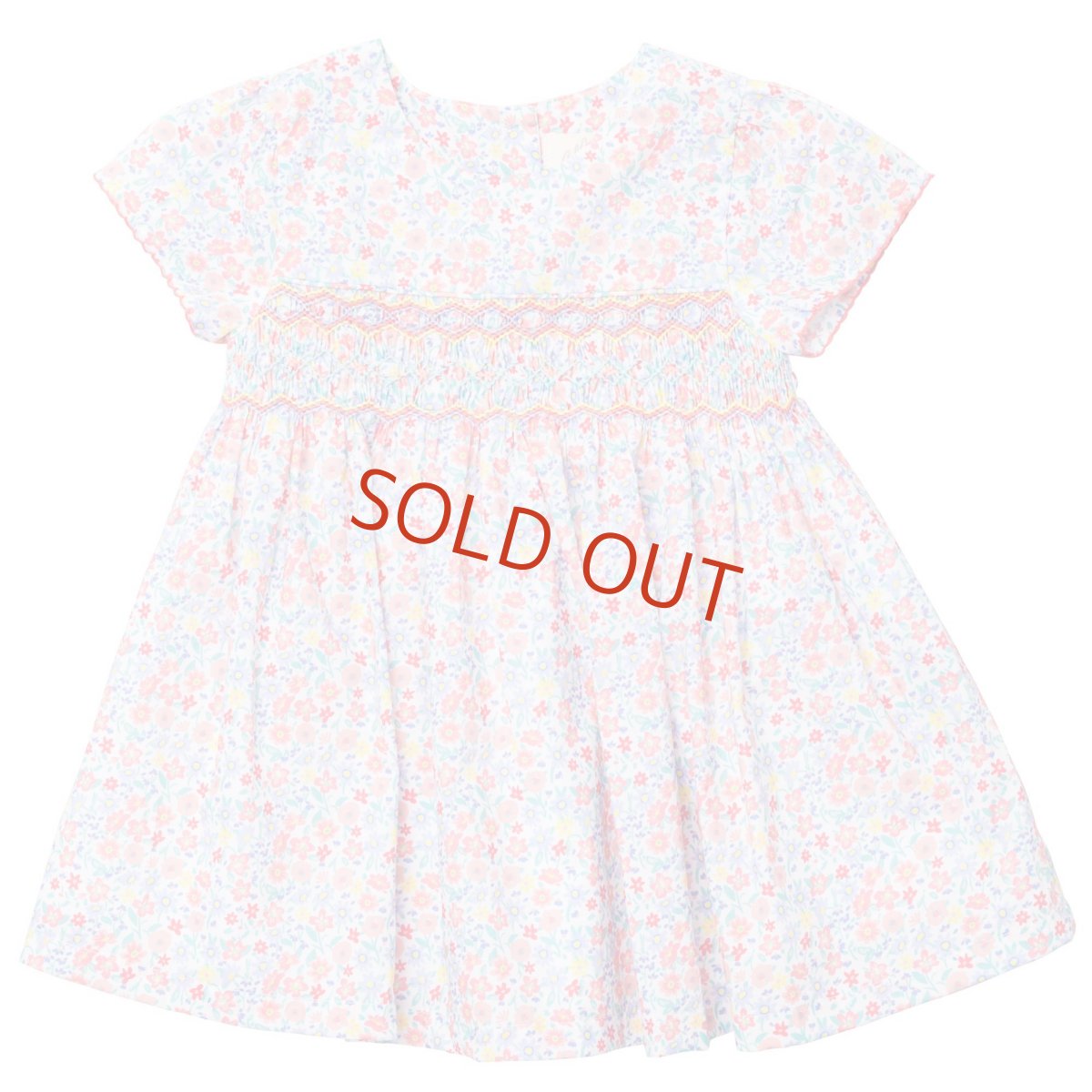 画像1: ローリープリント・ハンドスモックドレス_2-3歳用(身長 92-98cm) (1)