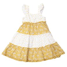 画像1: ティアードフローラルミックスドレス_1〜6歳用 (1)