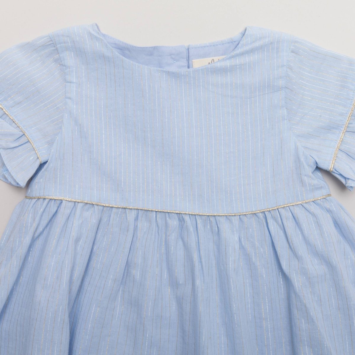 画像3: ブルーゴールド・シルバー・スモックドレス_4-5歳用(身長 103-108cm) (3)