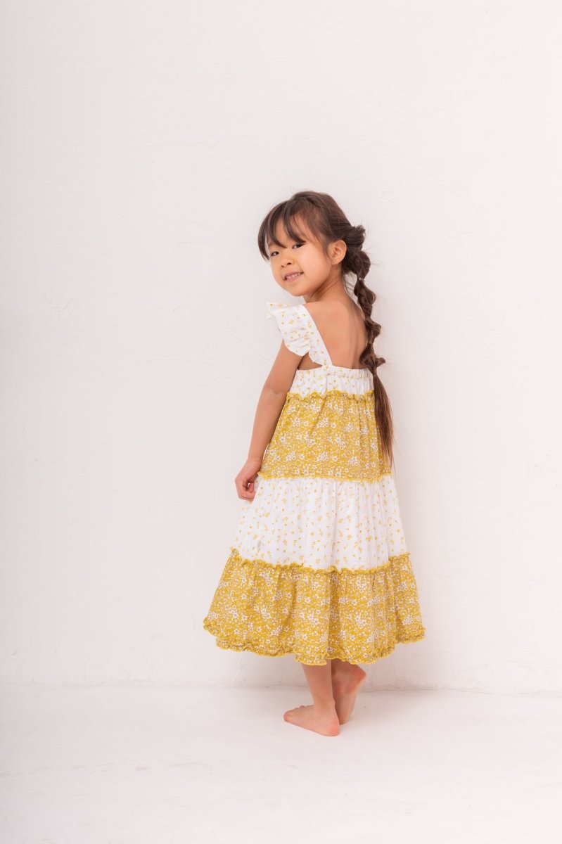 画像6: ティアードフローラルミックスドレス_5-6歳用(身長 108-114cm) (6)