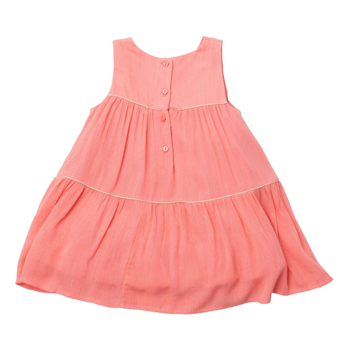 画像2: コーラルゴールド・ストライプドレス_6-12ヶ月用(身長 80-85cm) (2)