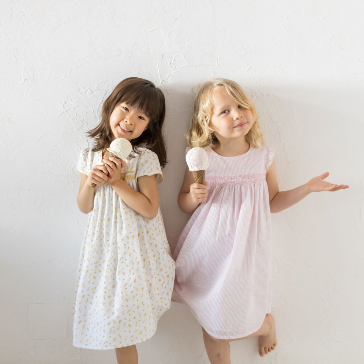 画像7: ピンクストライプスモックドレス_3-4歳用(身長 98-103cm) (7)