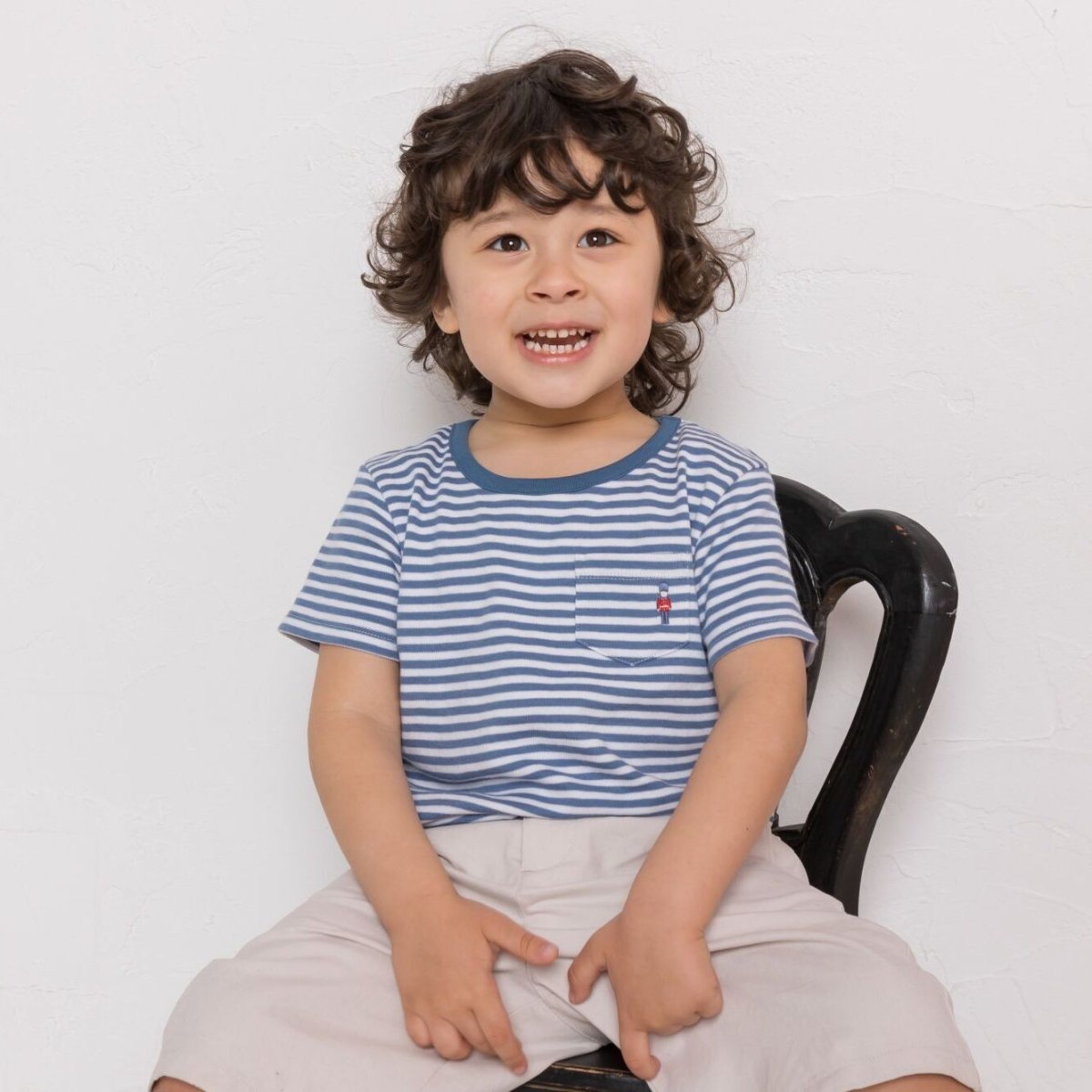 画像5: ブルーボーダー・ソルジャーTシャツ_2-3歳用(身長 90-95cm) (5)