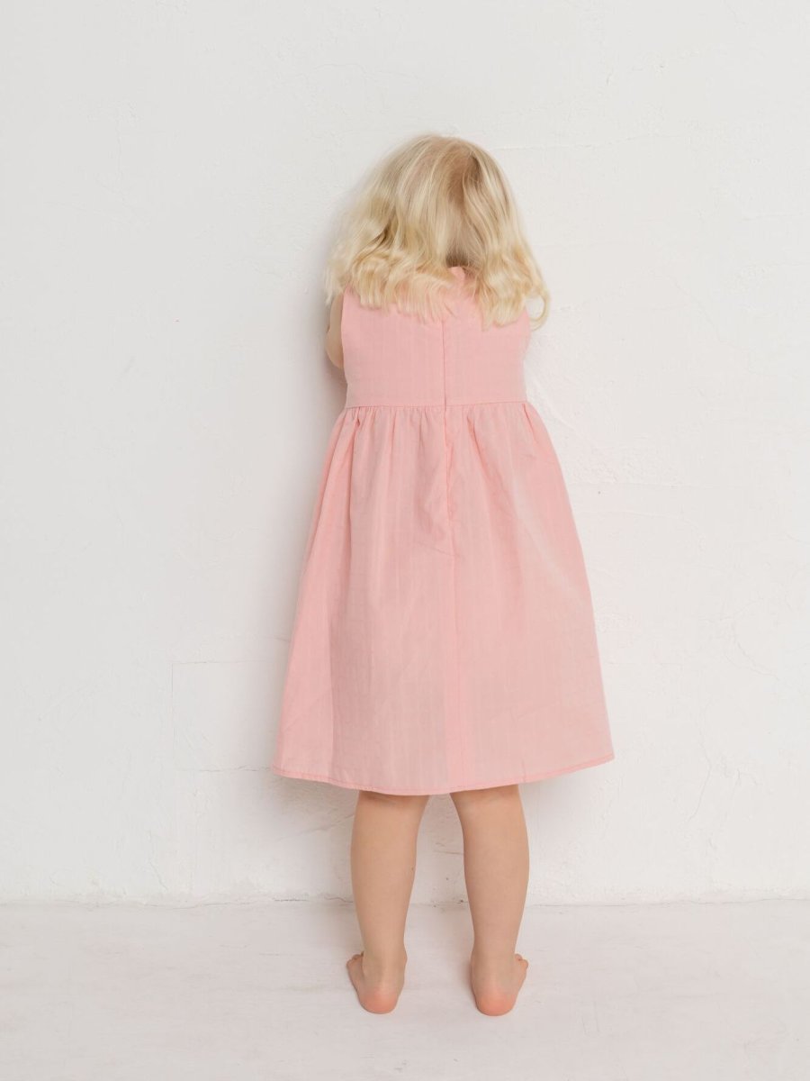 画像7: ピンクジャカード・ハンドスモックドレス_3-4歳用(身長 98-103cm) (7)