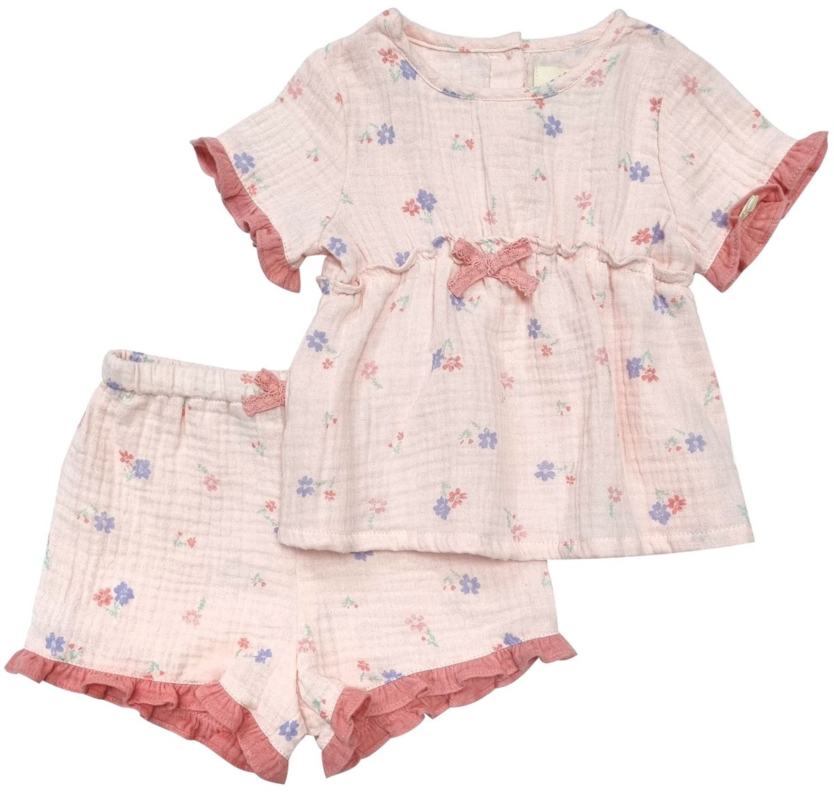 画像1: フローラルブルーム・ガーゼプリントセット_1〜2歳用(身長 85-90cm) (1)