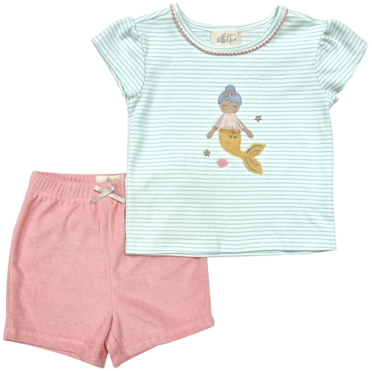 画像1: マーメードTシャツとパンツセット_1〜2歳用(身長 85-90cm) (1)