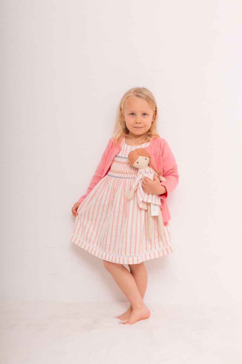 画像7: ピンクストライプ・スモッキング・ドレス_6-12ヶ月用(身長 80-85cm) (7)