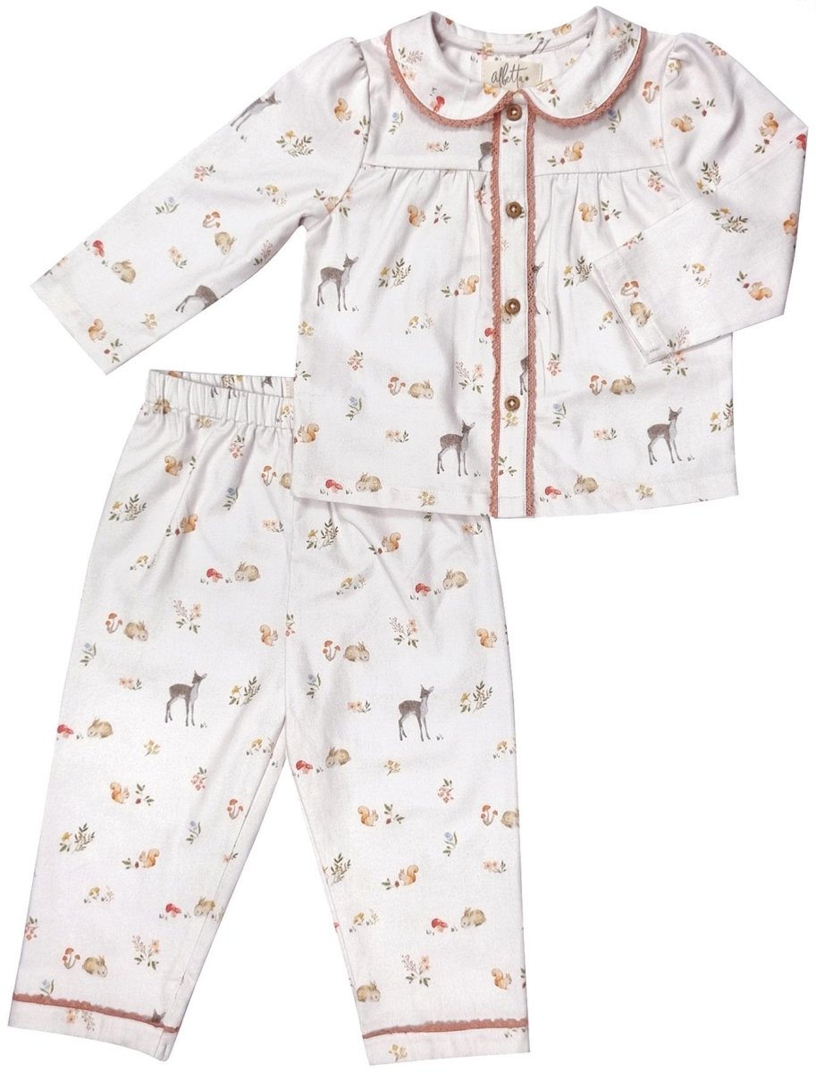 画像2: 子鹿プリントのパジャマ_2-3歳用(身長 92-98cm) (2)