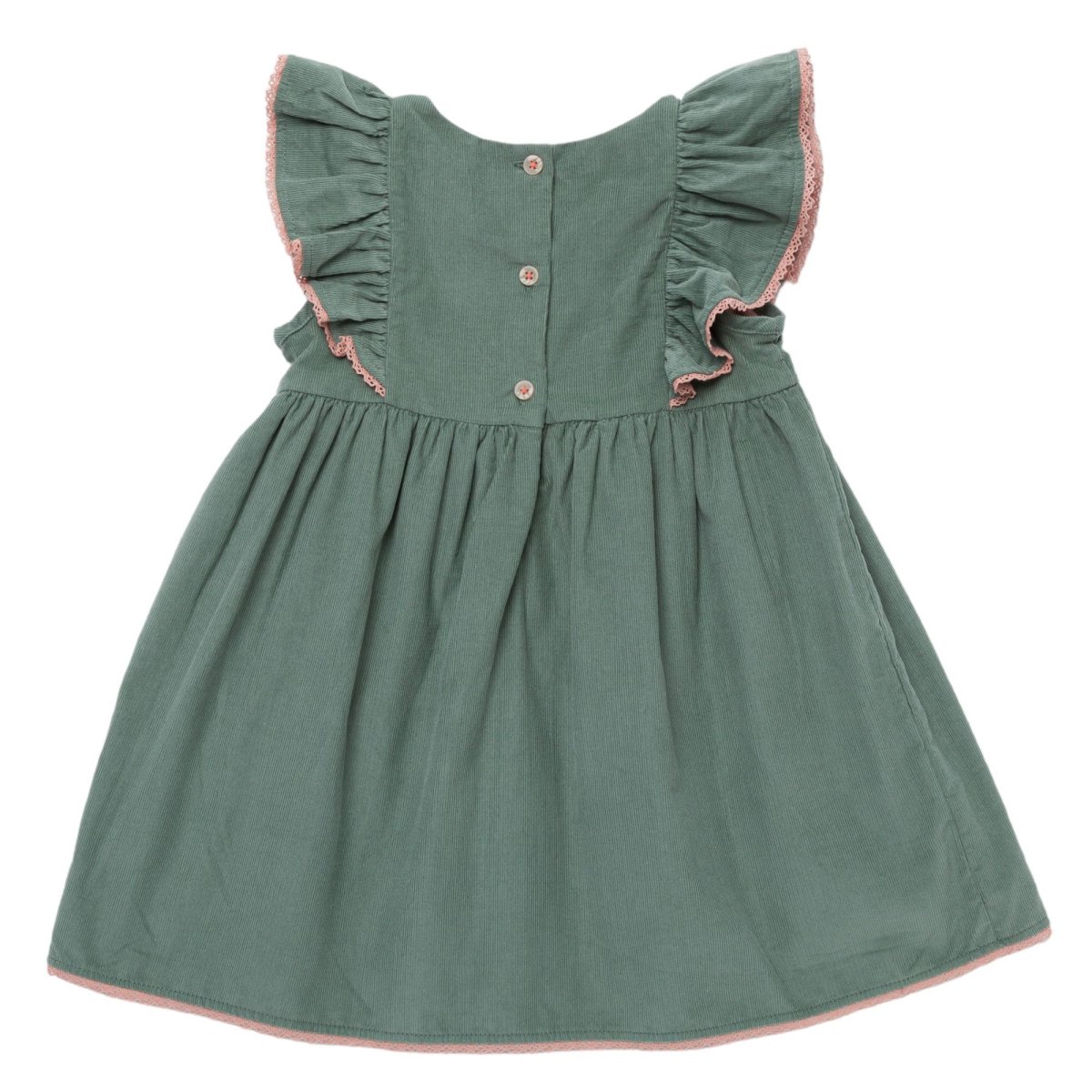 画像4: グリーン・コーデュロイドレス_4-5歳用(身長 103-108cm) (4)