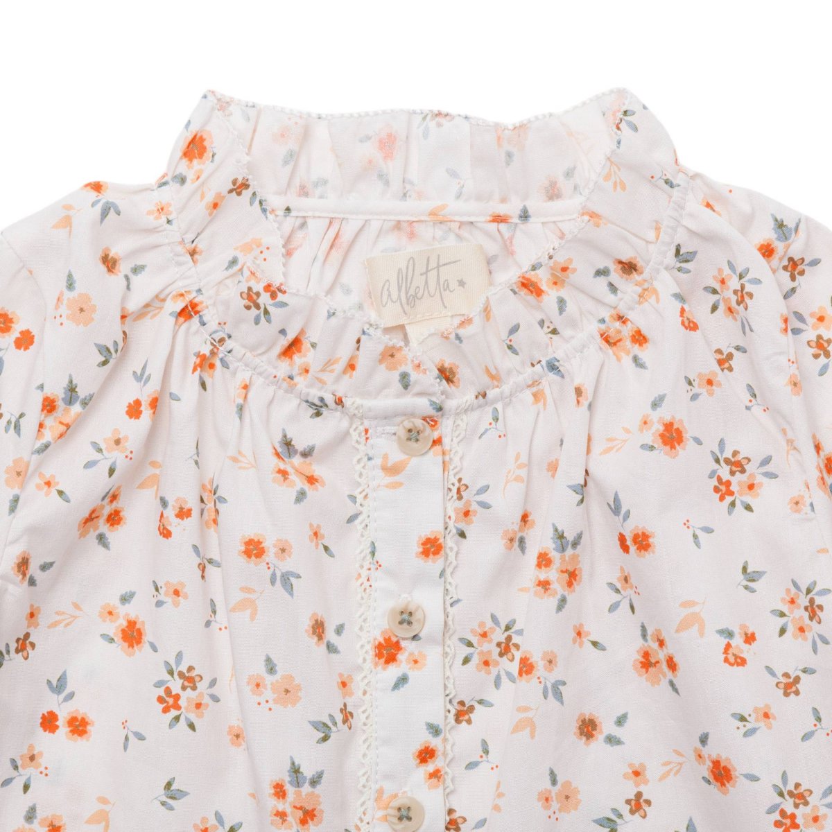 画像3: ホワイトルイーズ・プリントブラウス_4-5歳用(身長 103-108cm) (3)