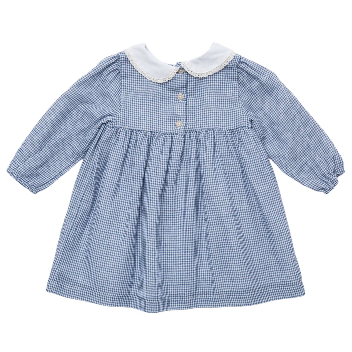 画像4: ブルー・ギンガムチェック・ドレス_4-5歳用(身長 103-108cm) (4)