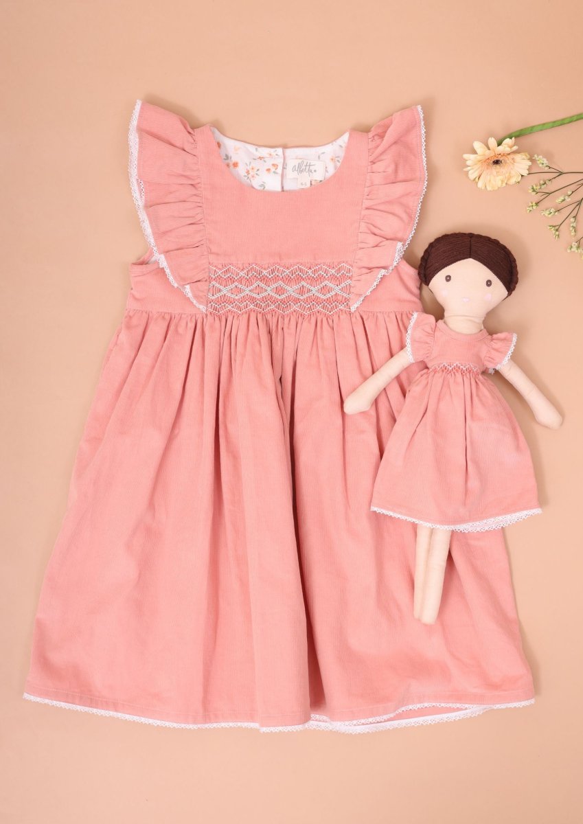 画像7: ピンクコーデュロイドレス_3-4歳用(身長 98-103cm) (7)