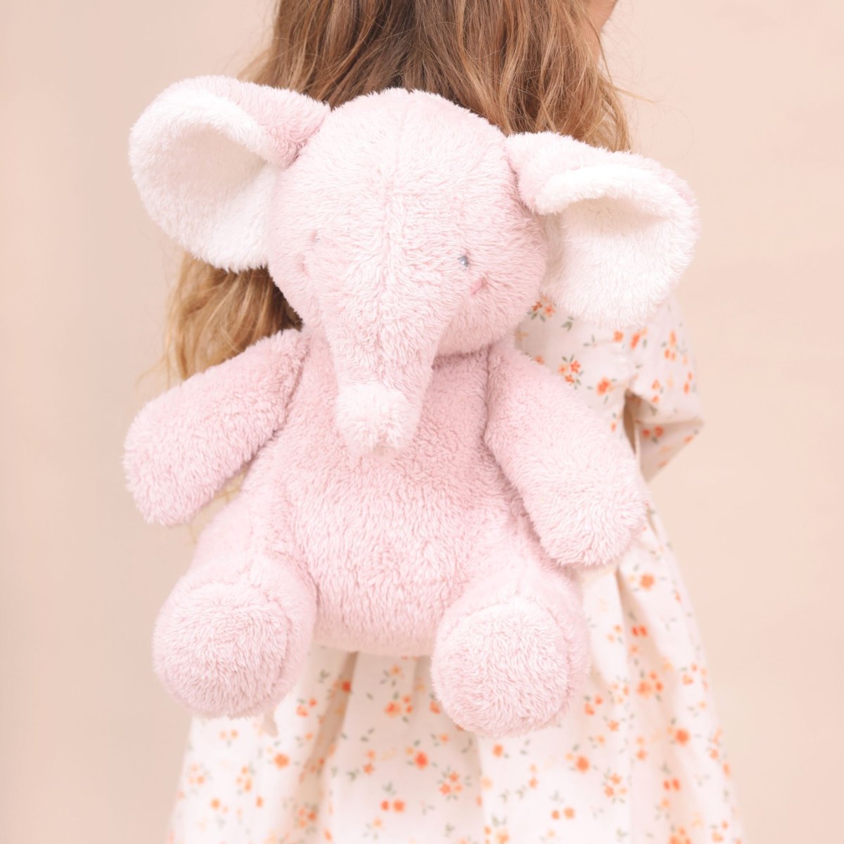 画像2: もふもふ・ピンク・ゾウリュック (2)