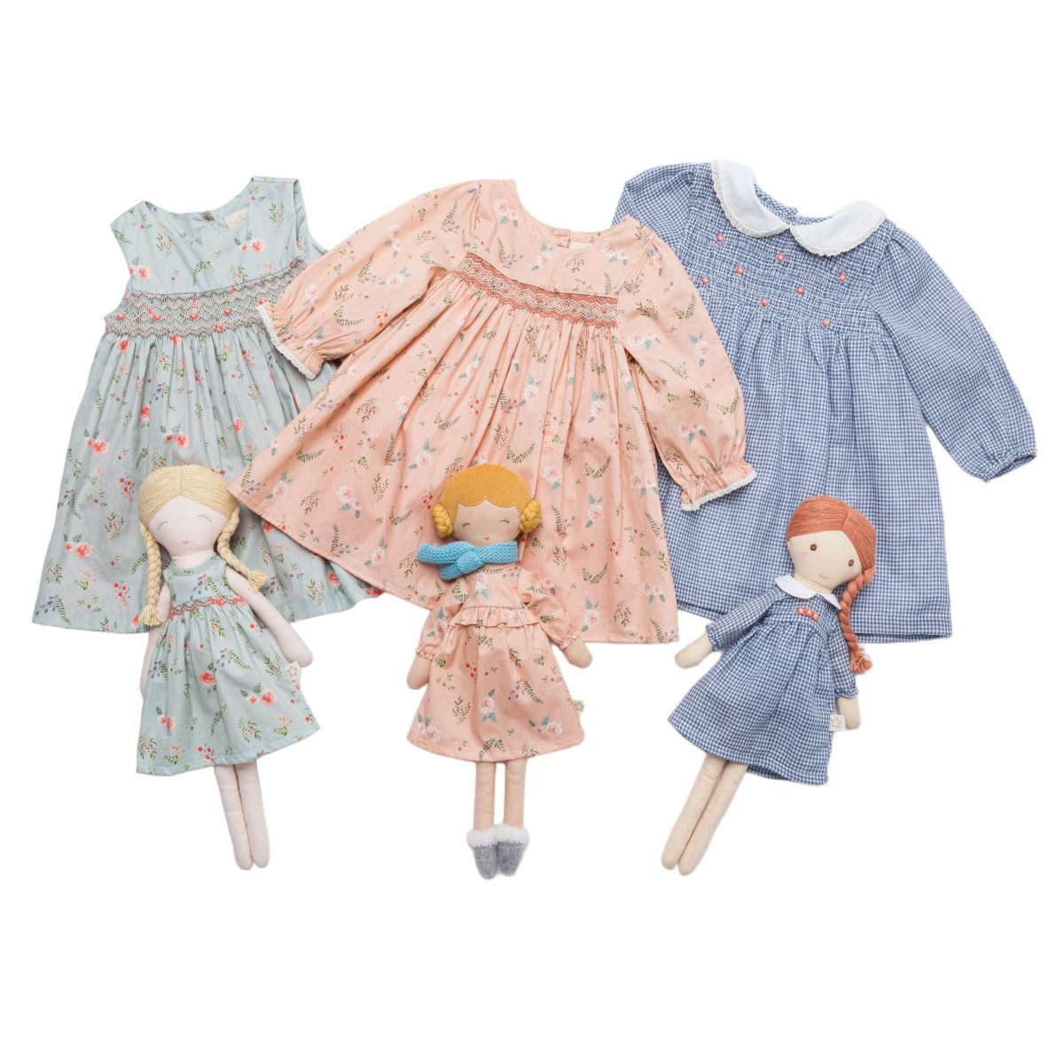 画像14: ピンクフローラル・スモッキングドレス_2-3歳用(身長 92-98cm) (14)