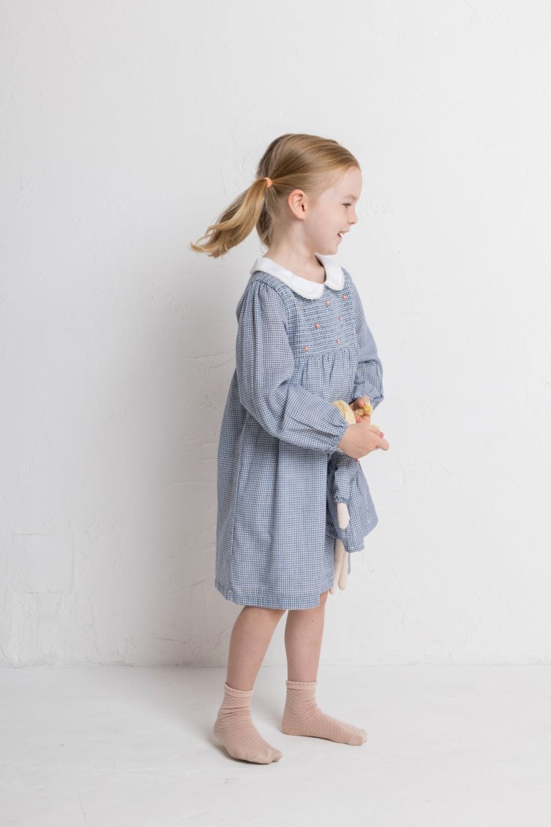 画像11: ブルー・ギンガムチェック・ドレス_4-5歳用(身長 103-108cm) (11)