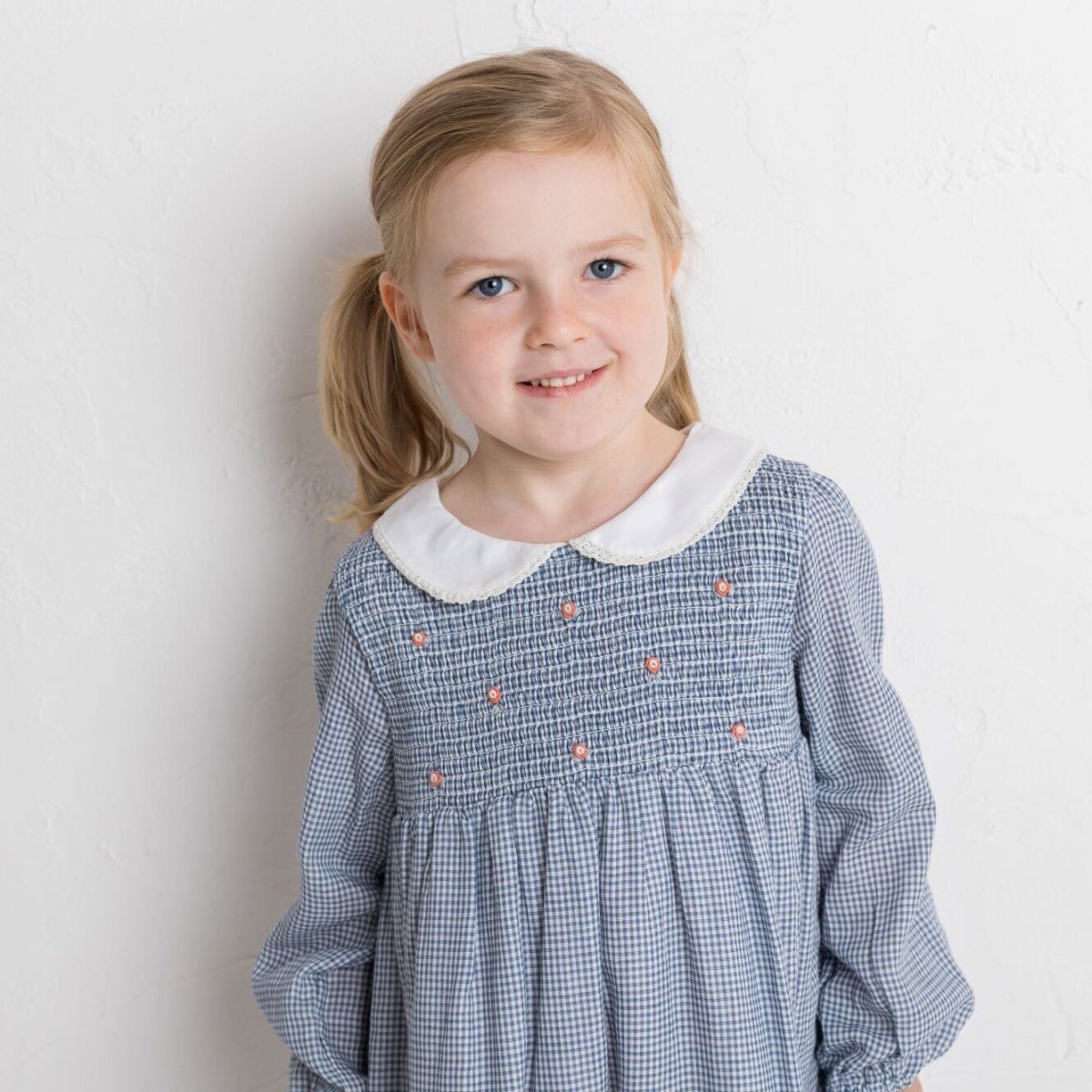 画像12: ブルー・ギンガムチェック・ドレス_4-5歳用(身長 103-108cm) (12)