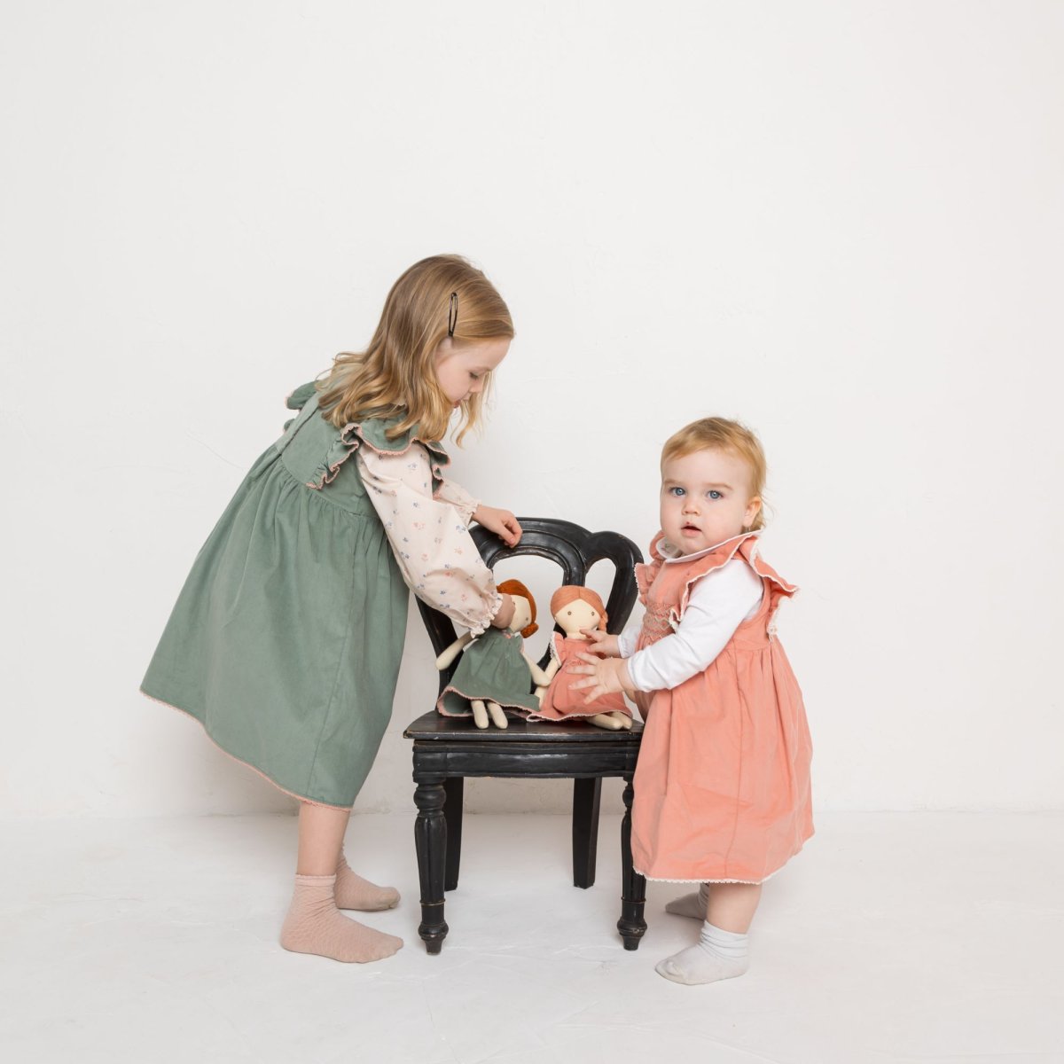 画像14: グリーン・コーデュロイドレス_4-5歳用(身長 103-108cm) (14)