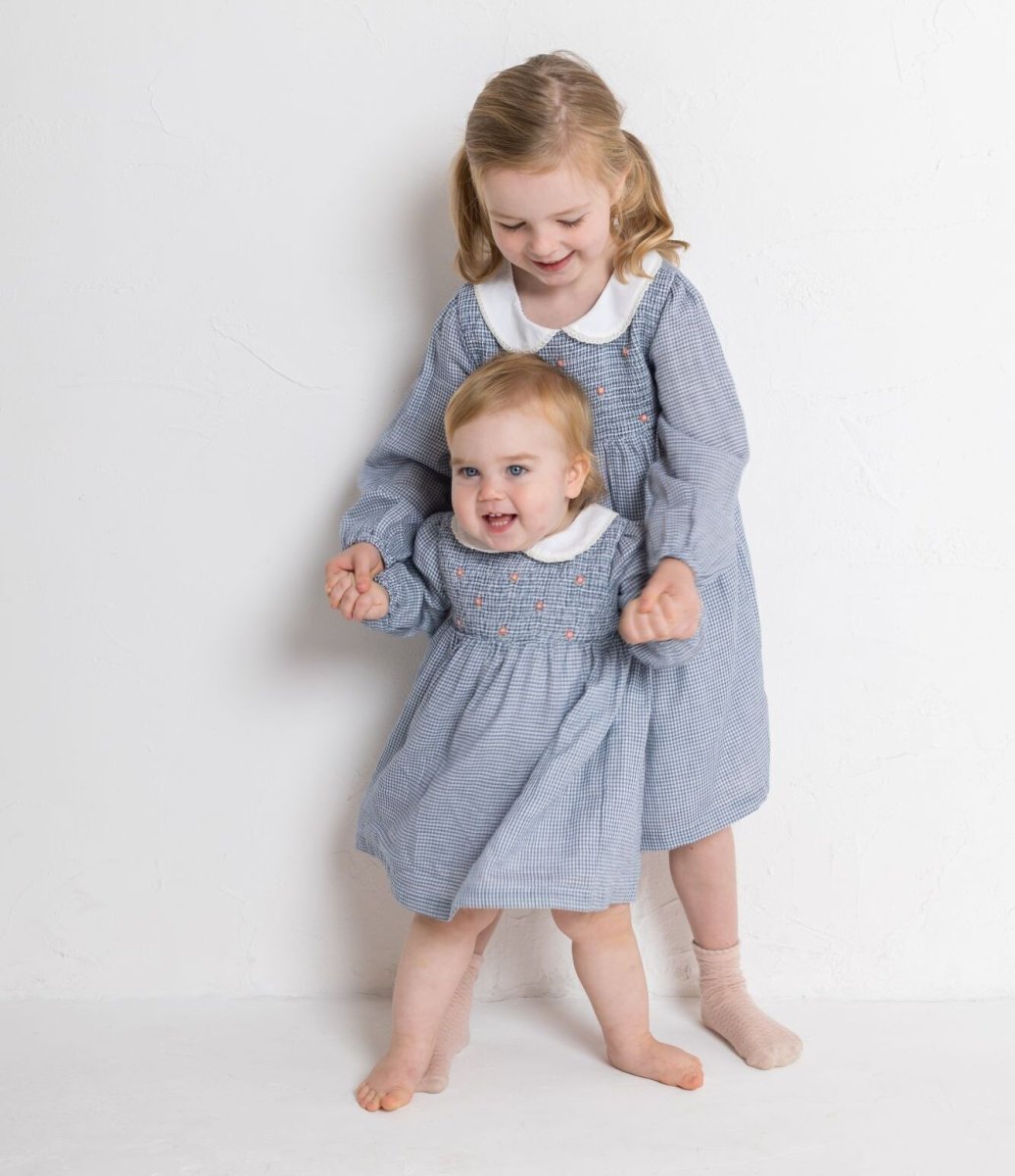 画像15: ブルー・ギンガムチェック・ドレス_4-5歳用(身長 103-108cm) (15)