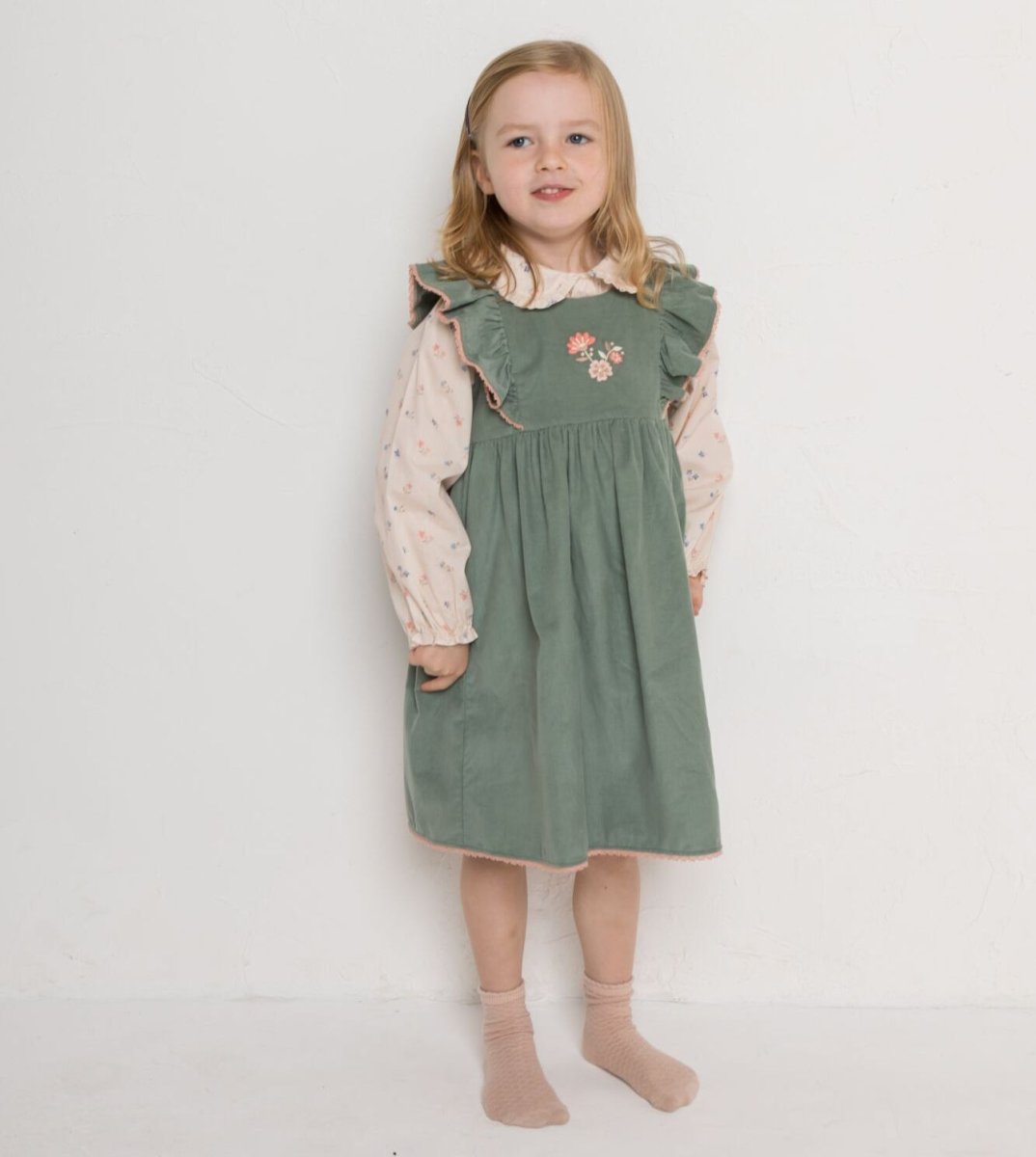 画像7: フラワープリント・ピーターパンブラウス_3〜4歳用(身長 98-103cm) (7)