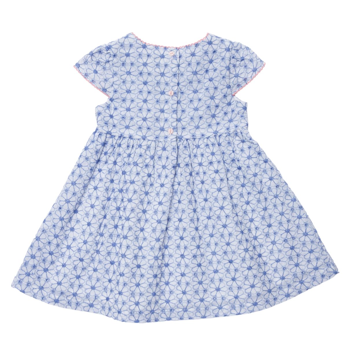 画像4: ブルーフラワー刺しゅう・ドレス_2〜3歳用(身長 92-98cm) (4)