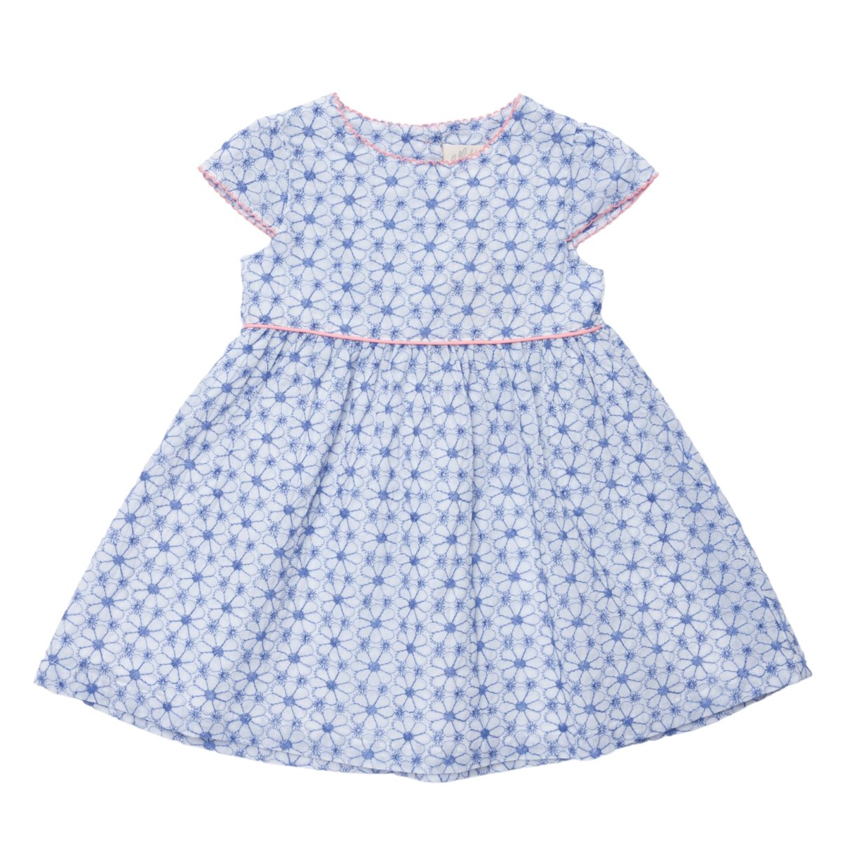 画像2: ブルーフラワー刺しゅう・ドレス_2〜3歳用(身長 92-98cm) (2)