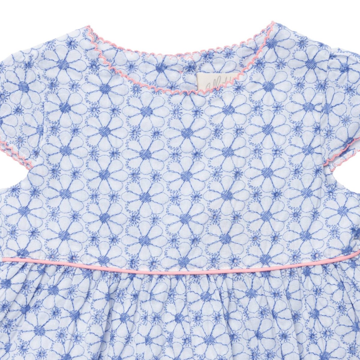 画像3: ブルーフラワー刺しゅう・ドレス_2〜3歳用(身長 92-98cm) (3)