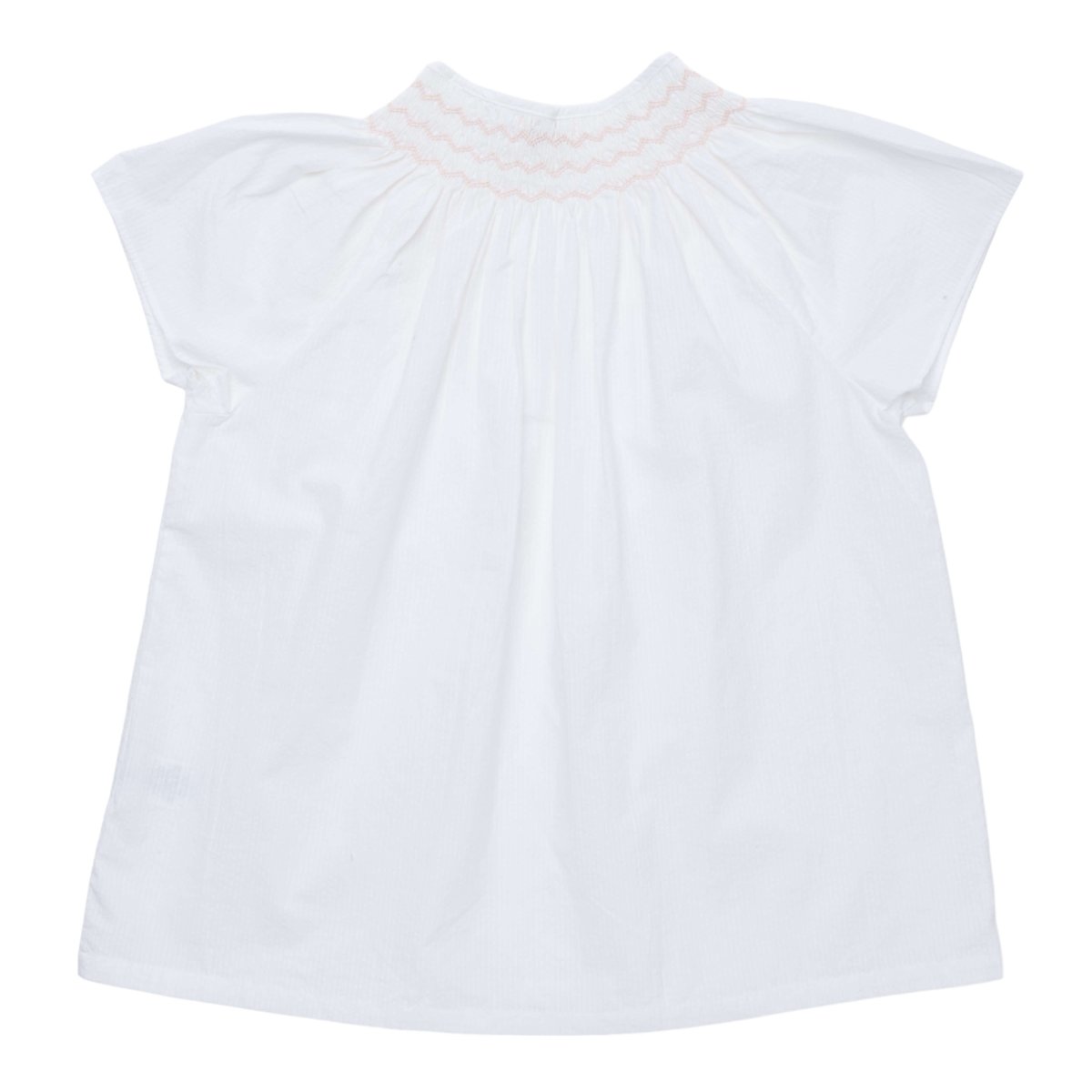 画像4: 【大人用】ピンクフラワージャカード・スモックパジャマ_S・M (4)