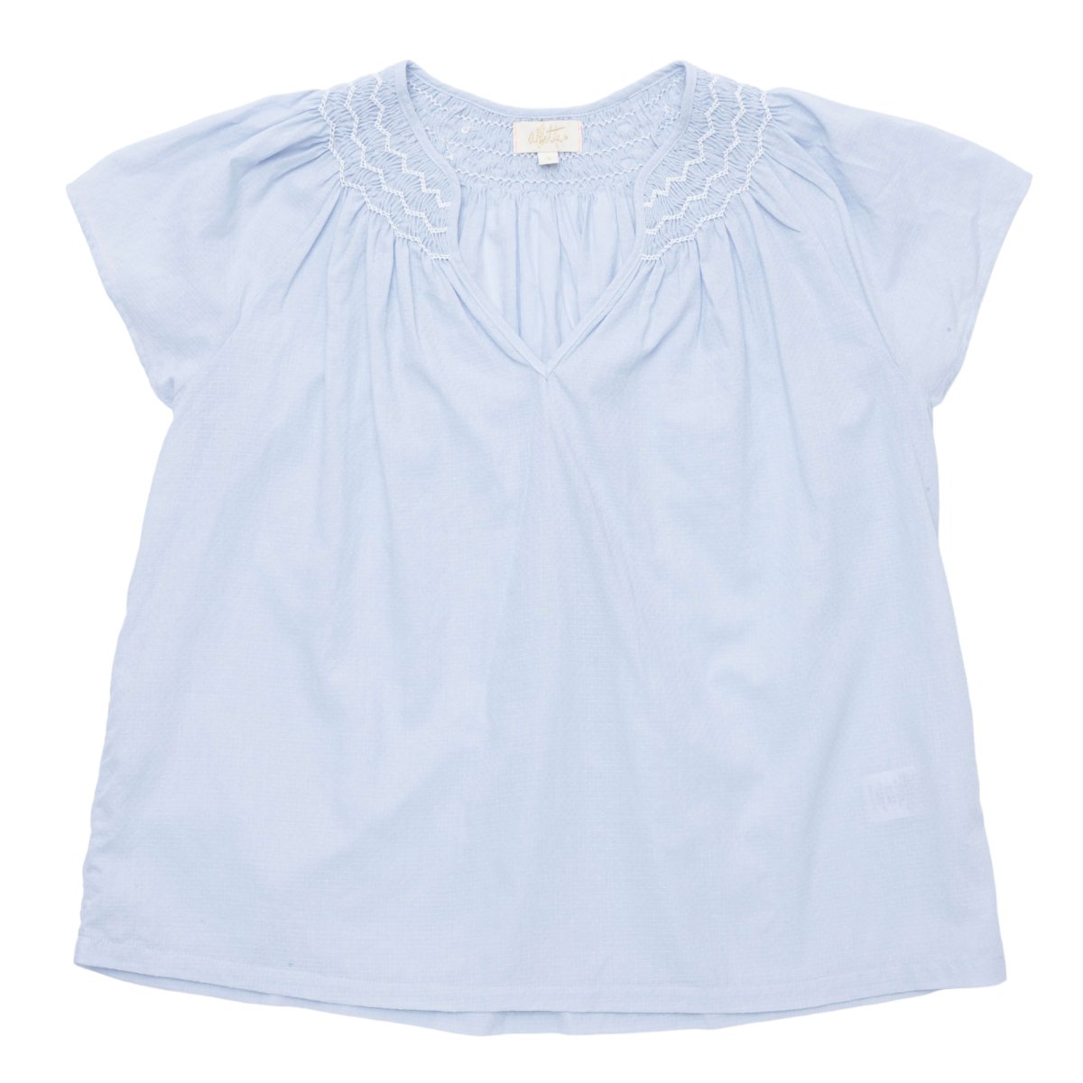 画像2: 【大人用】ブルージャカード・スモックパジャマ_S・M (2)