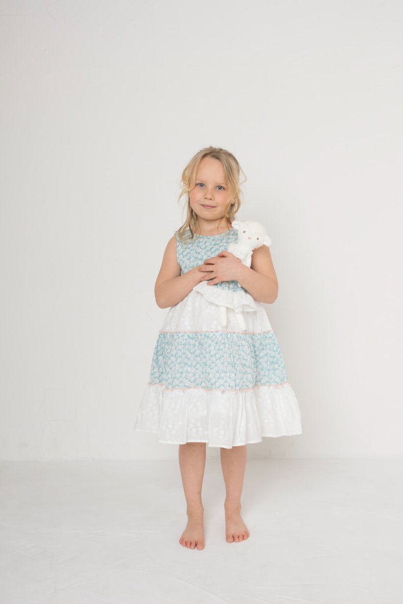 画像7: デイジー&ブロデリー・フリルティアードドレス_5〜6歳用(身長 108-114cm) (7)
