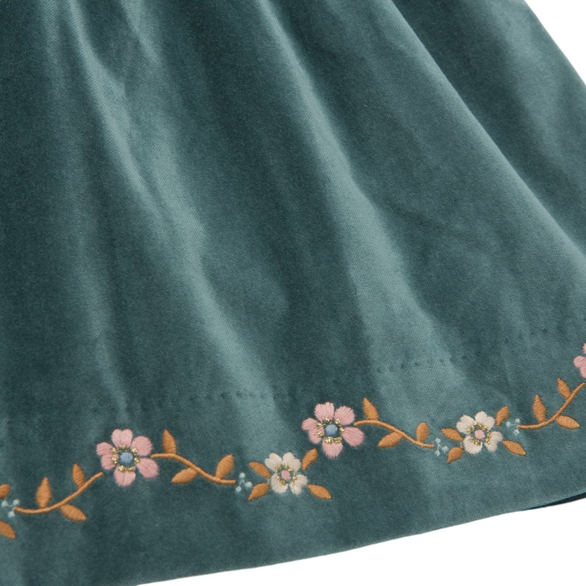 画像14: 刺繍入り・ベルベット・コーデュロイドレス_5〜6歳用(身長 108-114cm) (14)