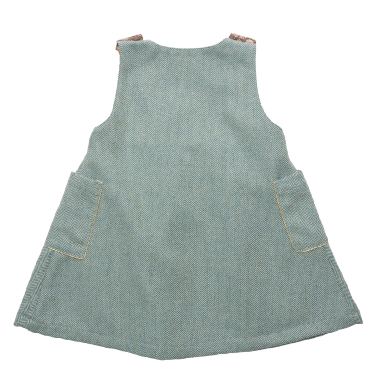 画像8: グリーン・ヘリンボーンドレス_4〜5歳用(身長 103-108cm) (8)