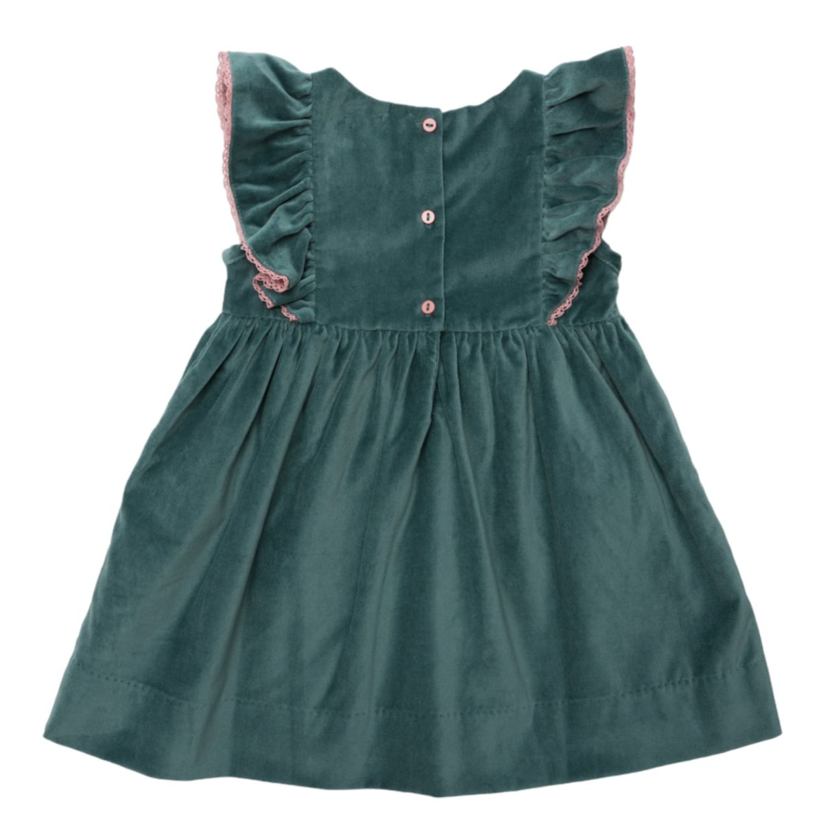 画像8: 刺繍入り・ベルベット・コーデュロイドレス_5〜6歳用(身長 108-114cm) (8)