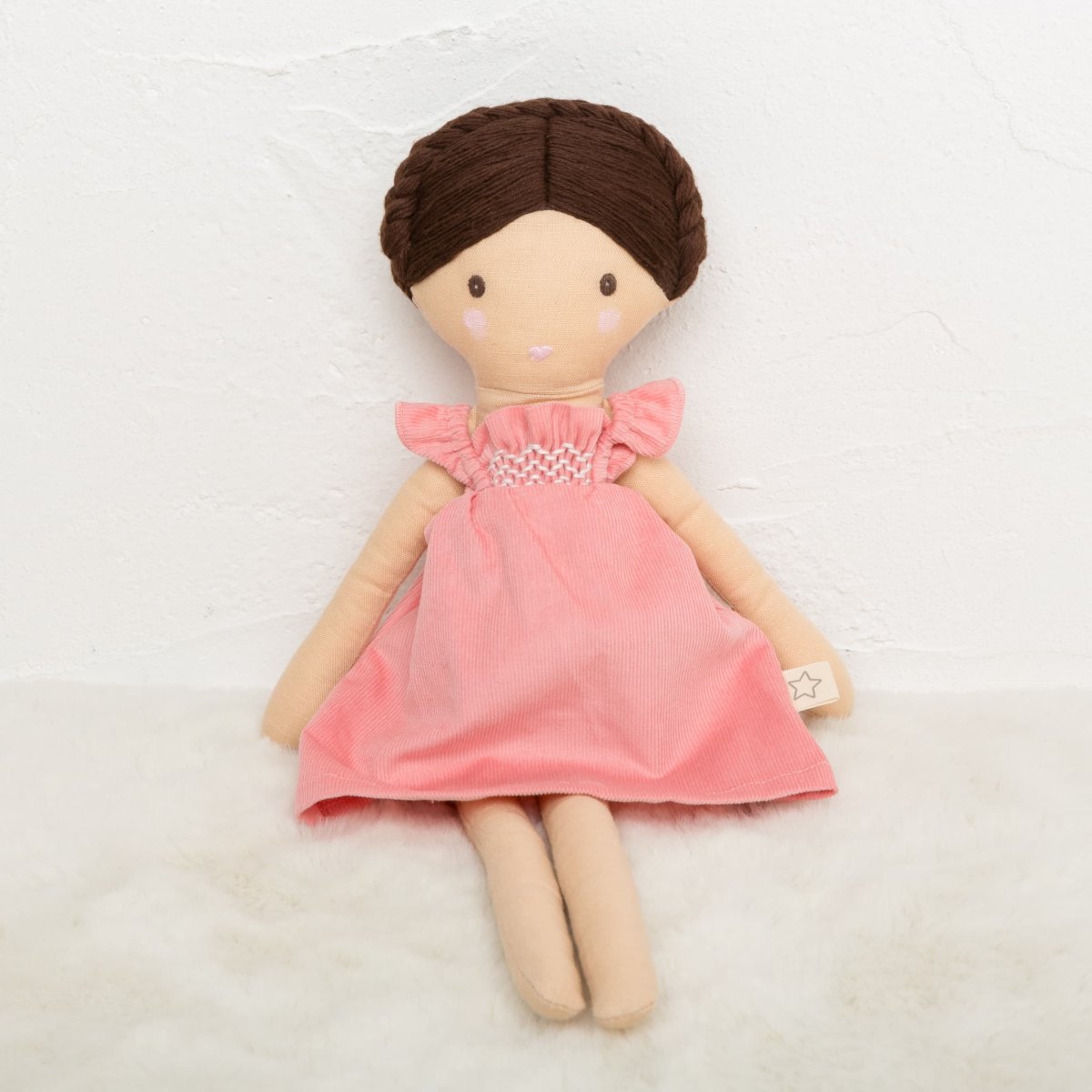 画像2: 【ドール用ドレス】ハンドスモック・ピンクコード・ドールドレス (2)