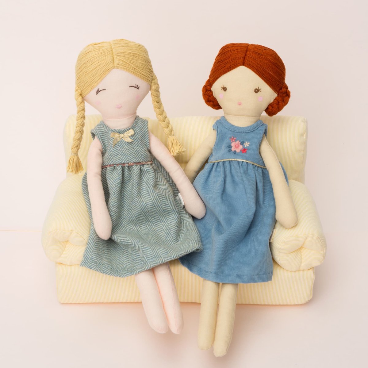 画像3: 【ドール用ドレス】フラワー刺繍・ブルーコード・ドールドレス (3)