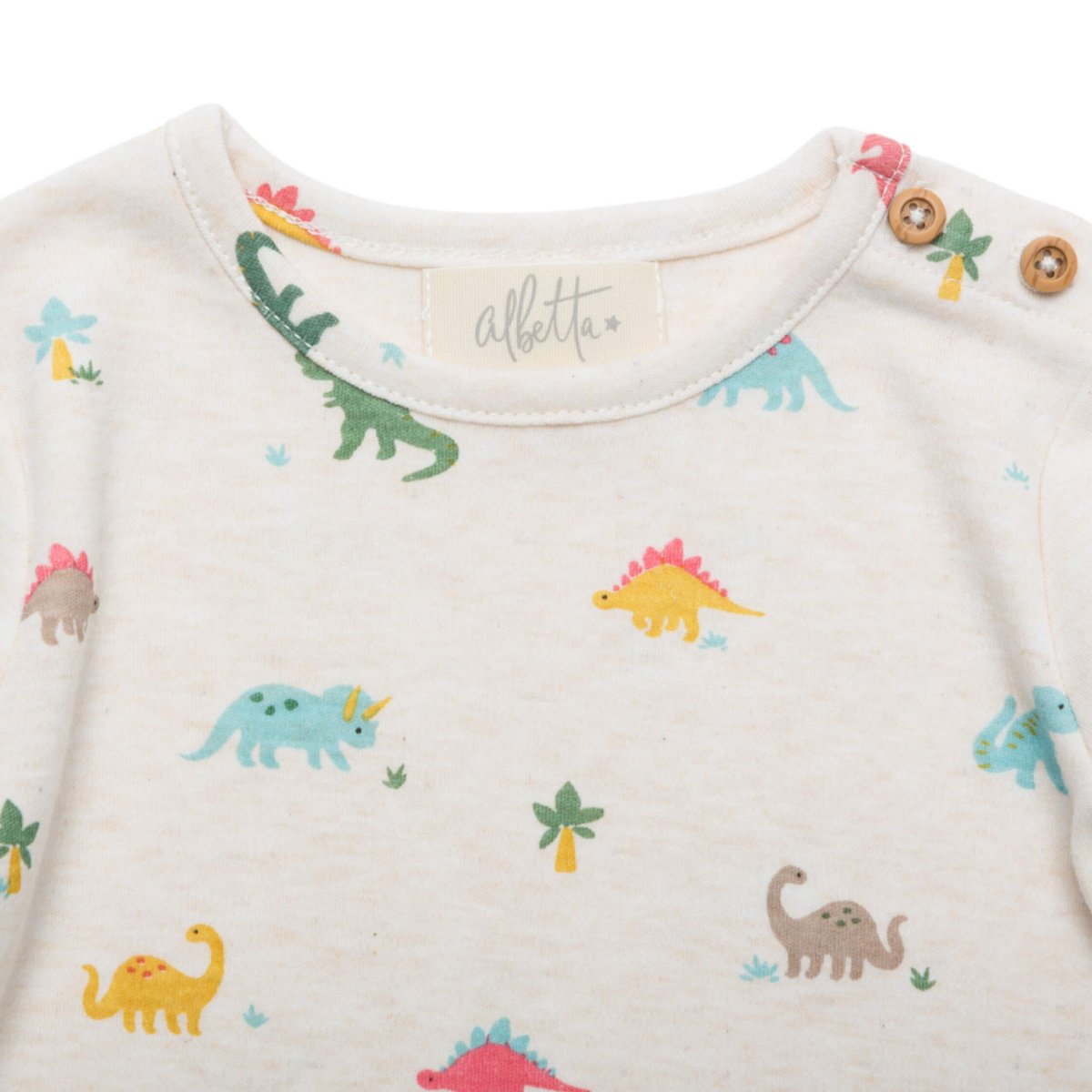 画像7: トイ付き・ストライプ恐竜・ダンガリー_6〜12ヶ月用(身長 70cm) (7)