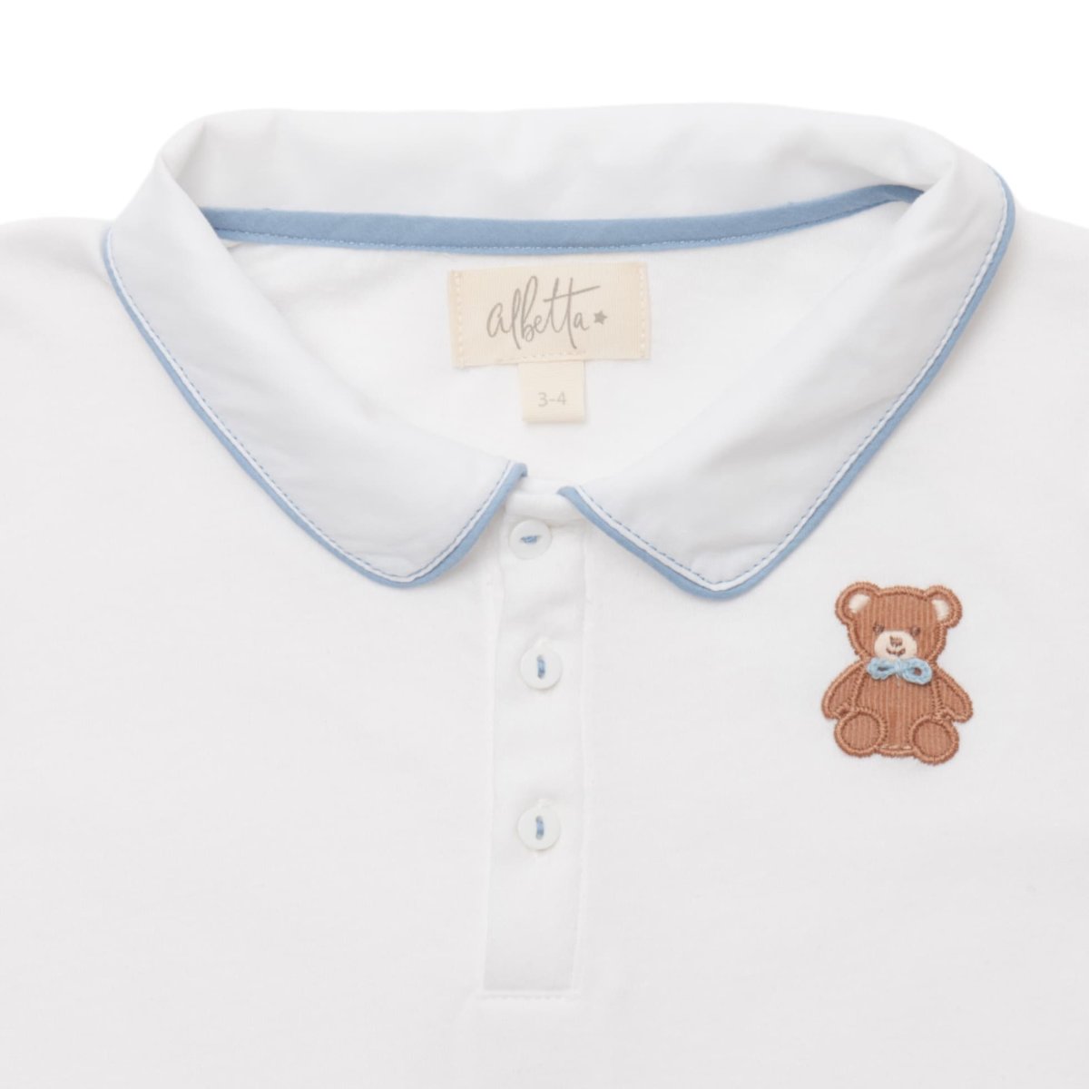 画像7: テディベアアップリケ・ジャージシャツ&ブルーショートパンツ_1〜2歳用(身長 85-90cm) (7)