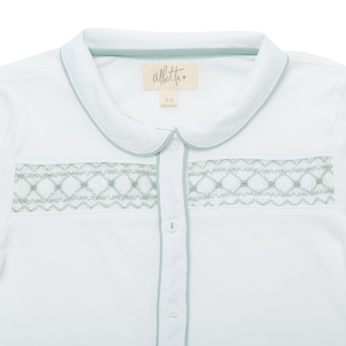 画像7: ハンドスモック・ジャージシャツ&グリーンショートパンツ_3〜4歳用(身長95-100cm) (7)